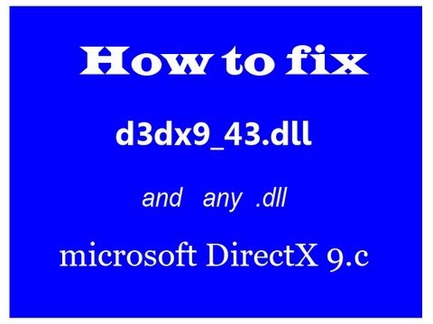 Directx d3dx9_39.dll download